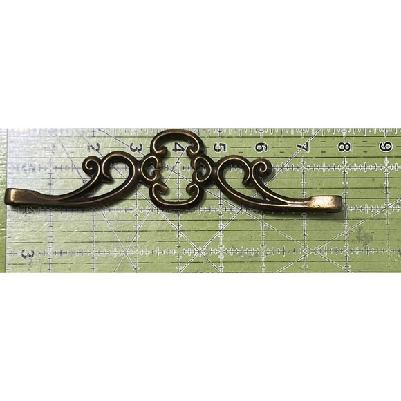Lot of 4 Brass Vintage Drawer Pulls Closet Handles 8" Length - Picture 6 of 7